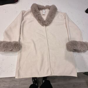 Women Northern Angel Faux Fur, Beige , L/Xl